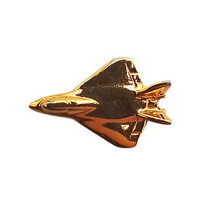 Airforce Boeing X-32 Fighter Prototype Gold Tone Lapel Brooch Pin Jewelry Clutch